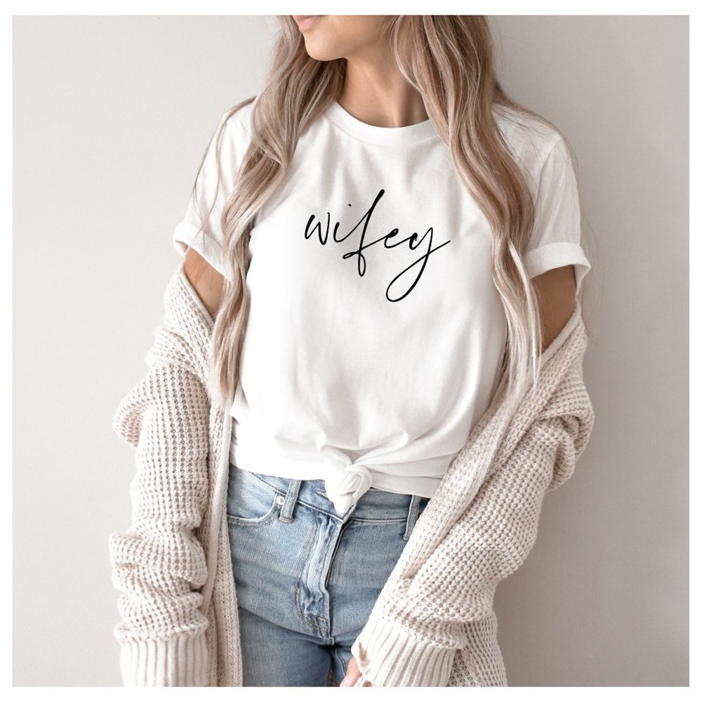 Wifey T Shirt | White Wife Short Sleeve Shirt